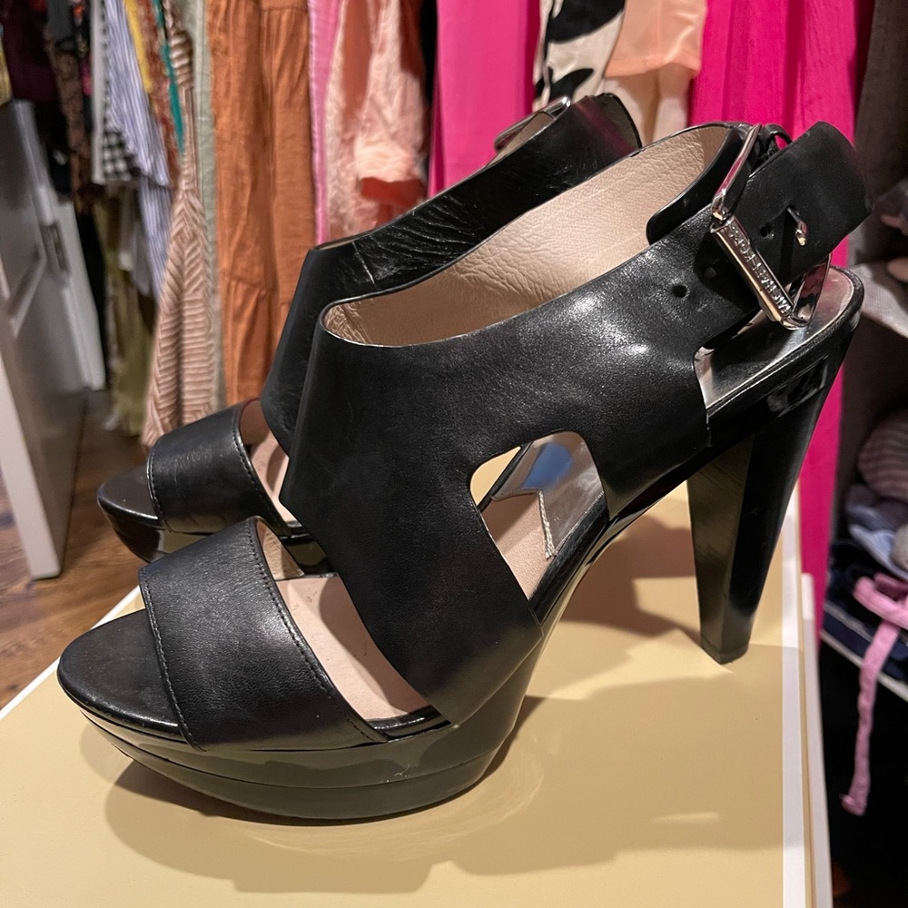 Michael Kors black heeled sandal size 9